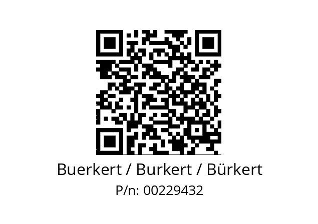   Buerkert / Burkert / Bürkert 00229432