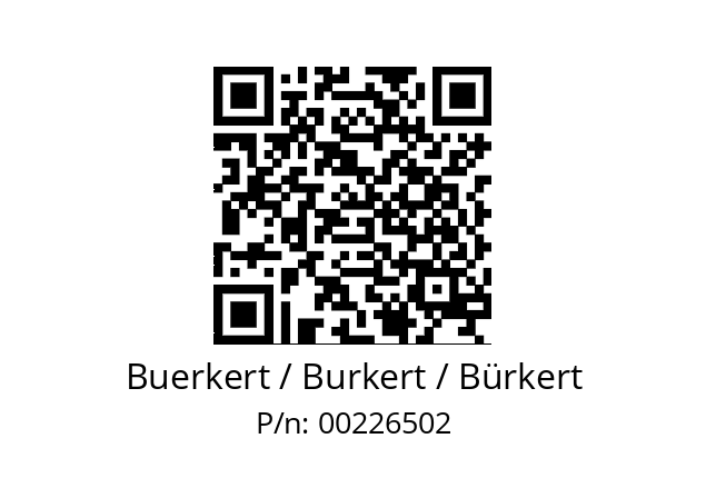   Buerkert / Burkert / Bürkert 00226502