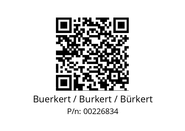   Buerkert / Burkert / Bürkert 00226834