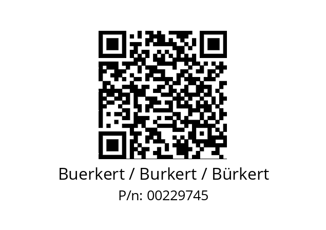   Buerkert / Burkert / Bürkert 00229745