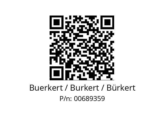   Buerkert / Burkert / Bürkert 00689359