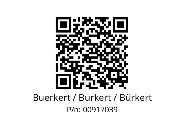   Buerkert / Burkert / Bürkert 00917039