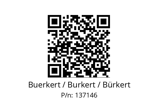   Buerkert / Burkert / Bürkert 137146