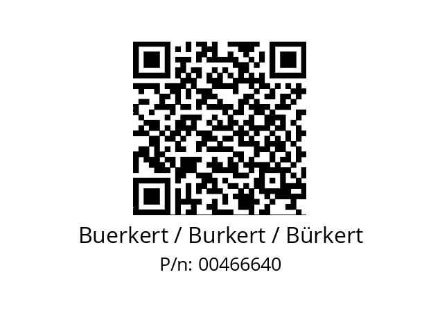   Buerkert / Burkert / Bürkert 00466640