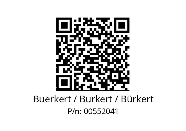   Buerkert / Burkert / Bürkert 00552041