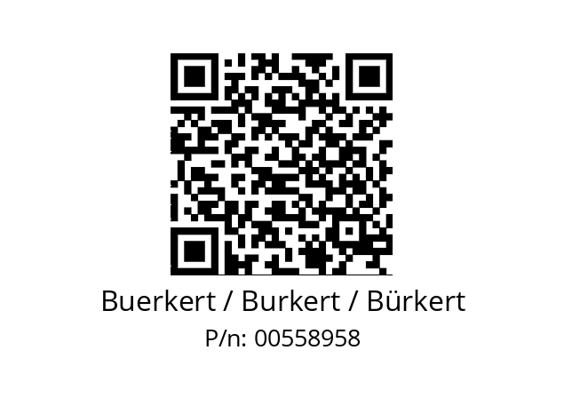   Buerkert / Burkert / Bürkert 00558958