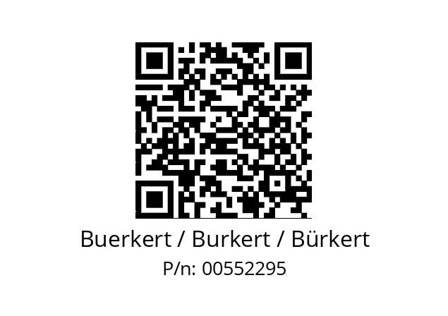   Buerkert / Burkert / Bürkert 00552295