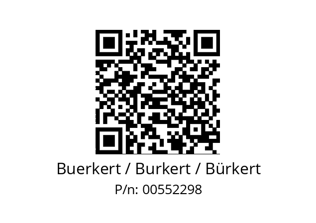   Buerkert / Burkert / Bürkert 00552298