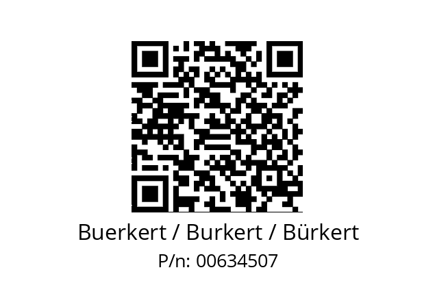   Buerkert / Burkert / Bürkert 00634507