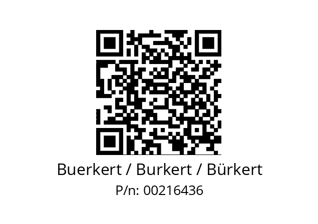   Buerkert / Burkert / Bürkert 00216436