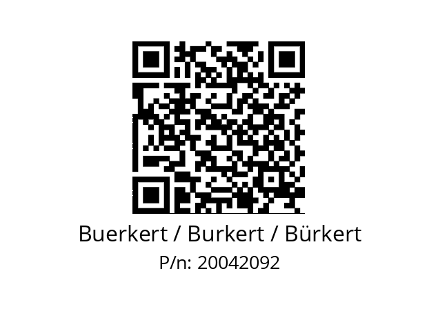   Buerkert / Burkert / Bürkert 20042092