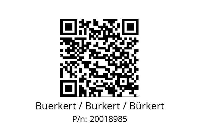   Buerkert / Burkert / Bürkert 20018985