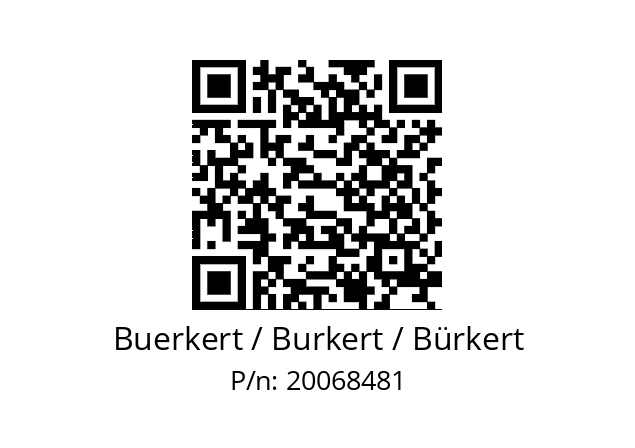   Buerkert / Burkert / Bürkert 20068481