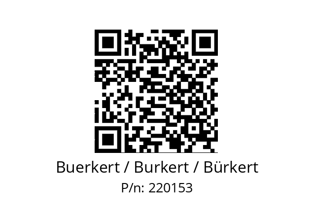   Buerkert / Burkert / Bürkert 220153