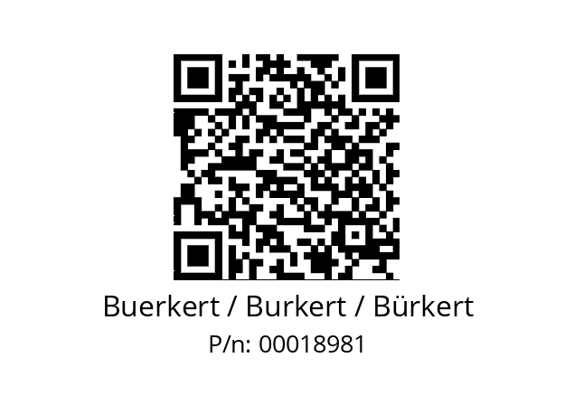   Buerkert / Burkert / Bürkert 00018981