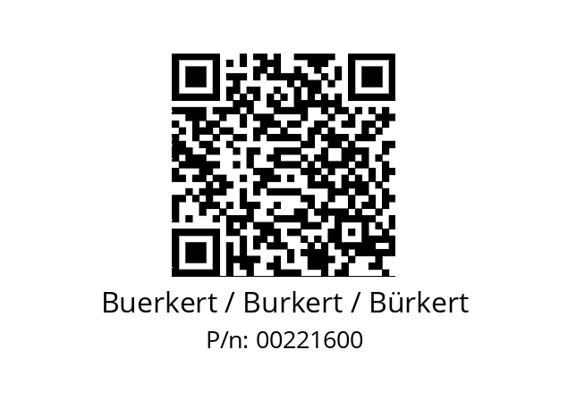   Buerkert / Burkert / Bürkert 00221600