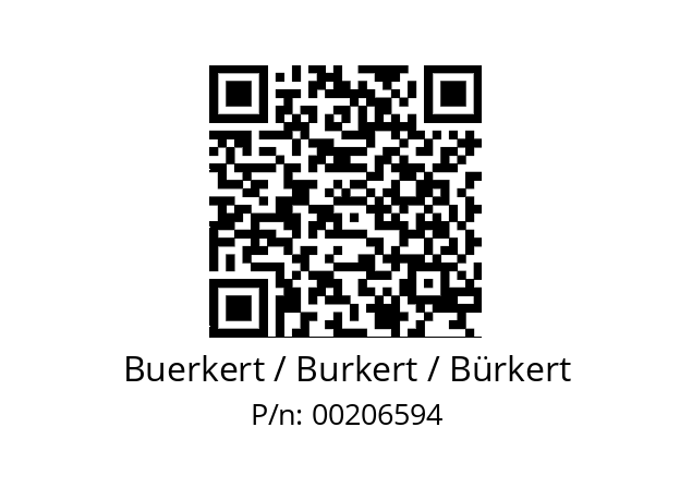   Buerkert / Burkert / Bürkert 00206594