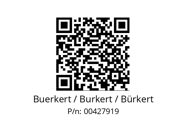   Buerkert / Burkert / Bürkert 00427919