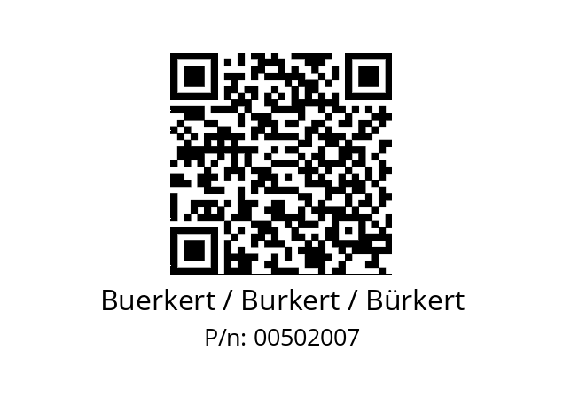   Buerkert / Burkert / Bürkert 00502007