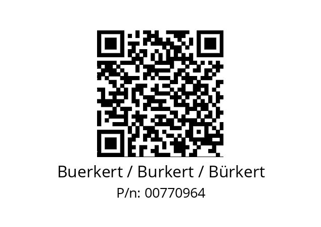   Buerkert / Burkert / Bürkert 00770964