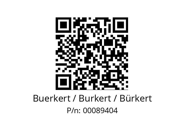   Buerkert / Burkert / Bürkert 00089404