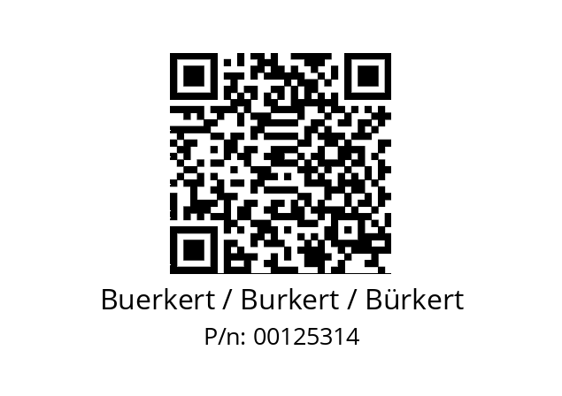   Buerkert / Burkert / Bürkert 00125314