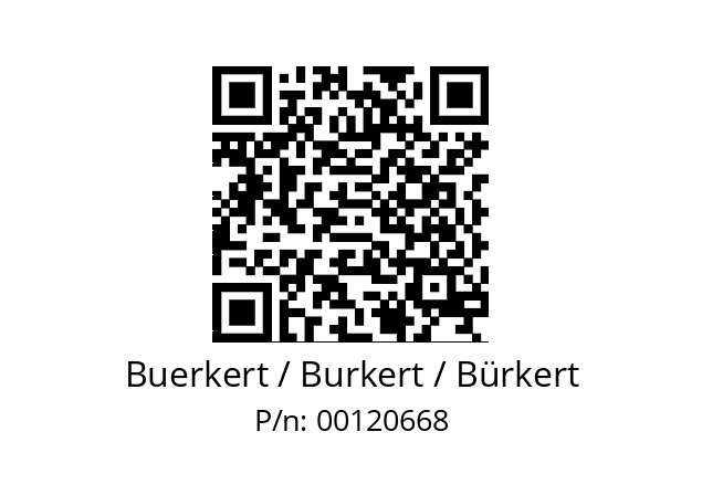   Buerkert / Burkert / Bürkert 00120668