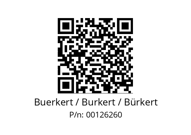   Buerkert / Burkert / Bürkert 00126260