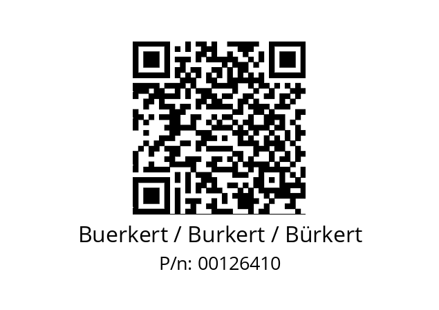   Buerkert / Burkert / Bürkert 00126410