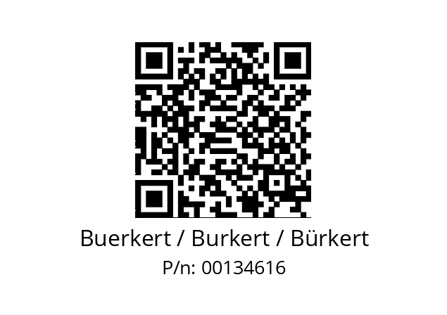   Buerkert / Burkert / Bürkert 00134616