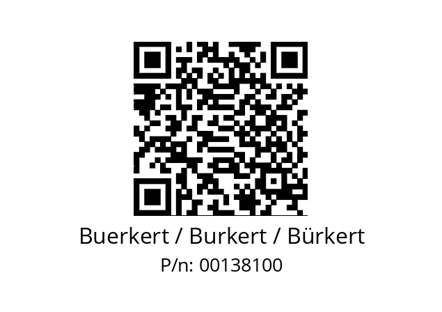   Buerkert / Burkert / Bürkert 00138100