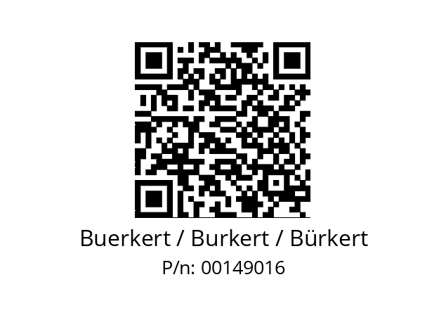   Buerkert / Burkert / Bürkert 00149016