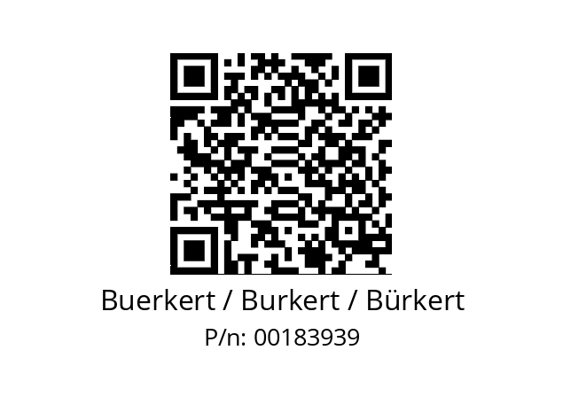   Buerkert / Burkert / Bürkert 00183939