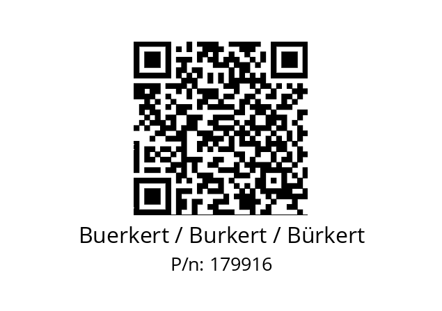   Buerkert / Burkert / Bürkert 179916