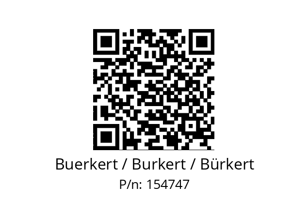   Buerkert / Burkert / Bürkert 154747