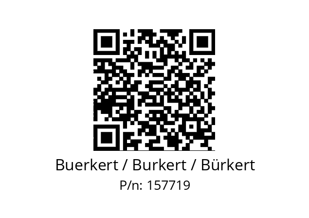   Buerkert / Burkert / Bürkert 157719