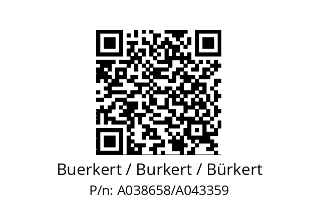   Buerkert / Burkert / Bürkert A038658/A043359