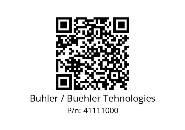   Buhler / Buehler Tehnologies 41111000