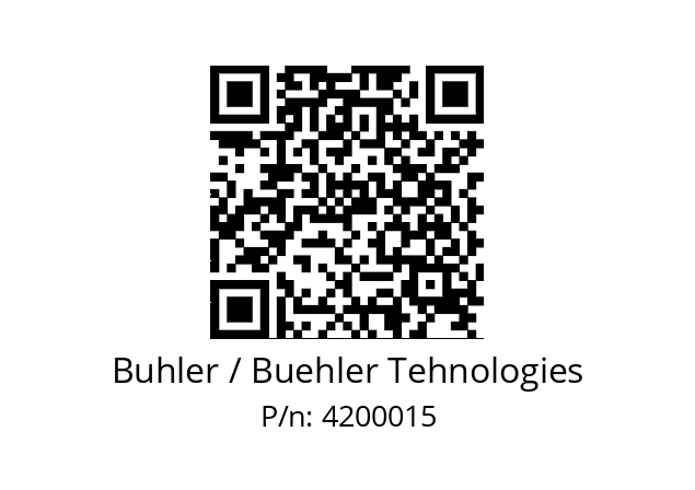   Buhler / Buehler Tehnologies 4200015