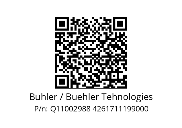   Buhler / Buehler Tehnologies Q11002988 4261711199000