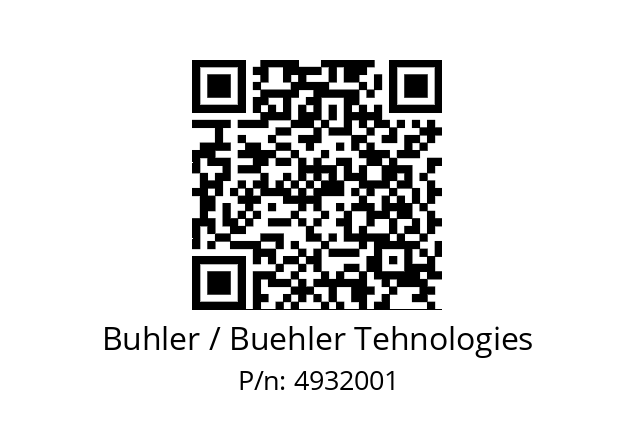   Buhler / Buehler Tehnologies 4932001