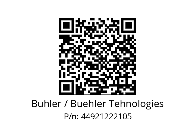   Buhler / Buehler Tehnologies 44921222105