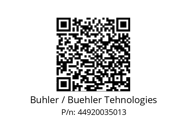   Buhler / Buehler Tehnologies 44920035013