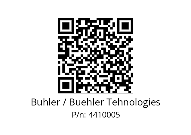   Buhler / Buehler Tehnologies 4410005