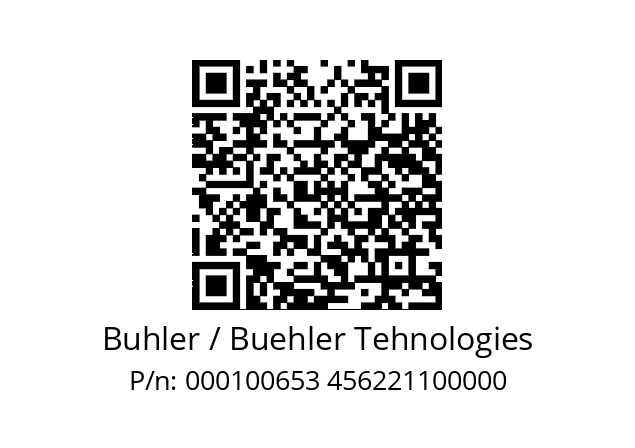   Buhler / Buehler Tehnologies 000100653 456221100000