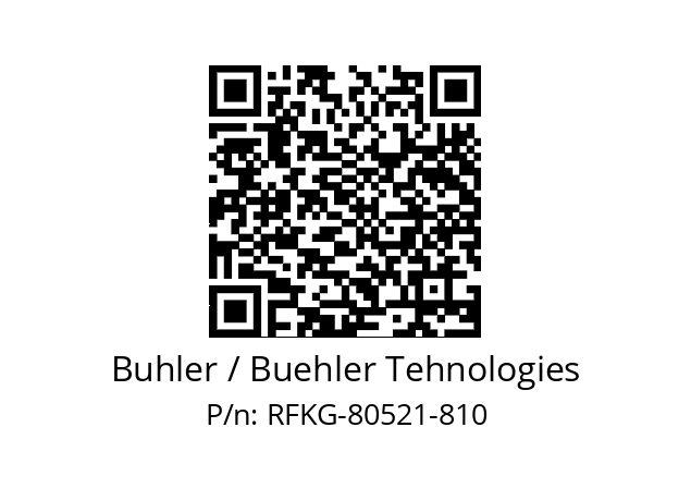   Buhler / Buehler Tehnologies RFKG-80521-810