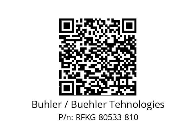   Buhler / Buehler Tehnologies RFKG-80533-810