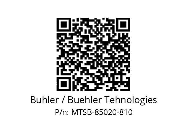   Buhler / Buehler Tehnologies MTSB-85020-810