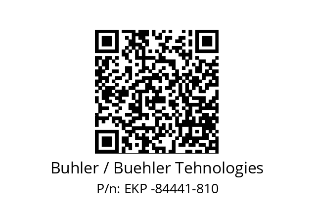   Buhler / Buehler Tehnologies EKP -84441-810