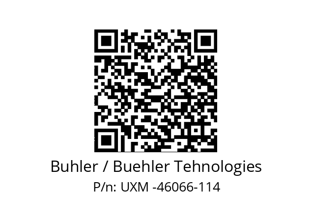   Buhler / Buehler Tehnologies UXM -46066-114